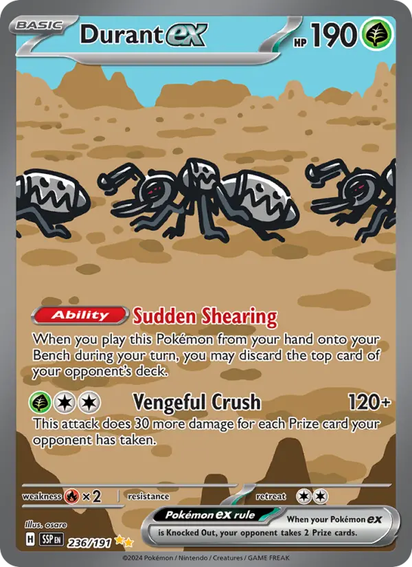 Durant ex 236 card from Surging Sparks