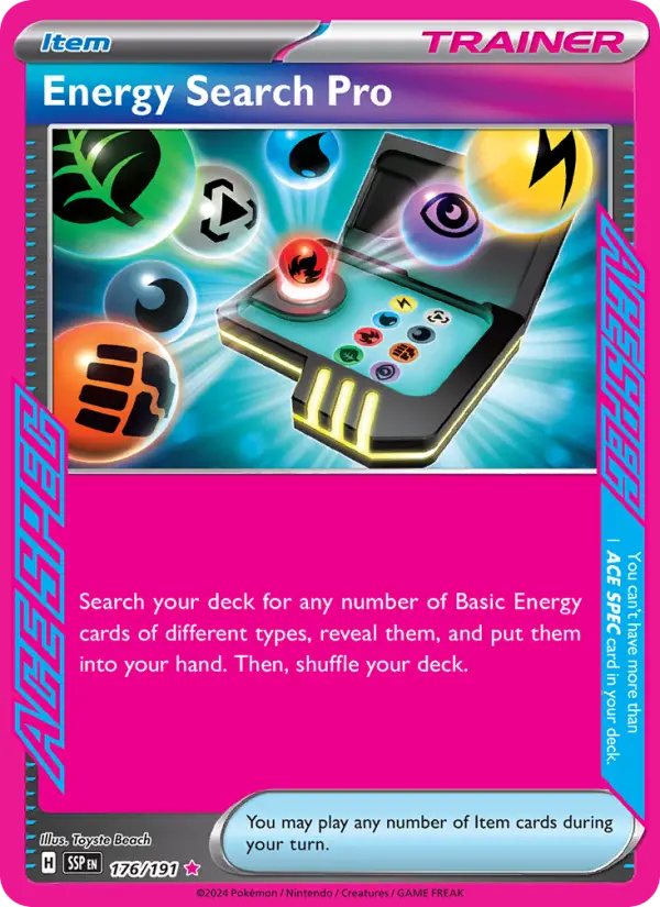 Energy Search Pro 176 — Surging Sparks 176, Holofoil finish