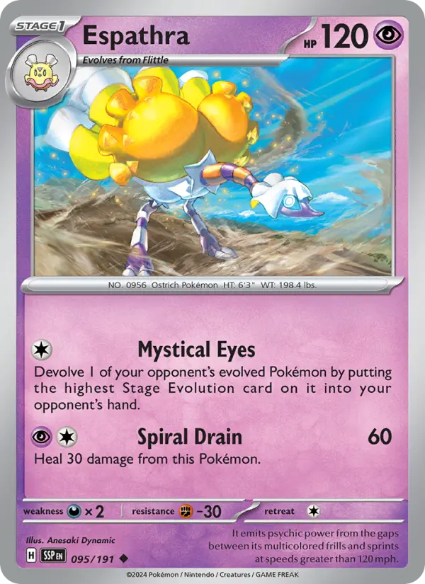 Espathra 95 card from Surging Sparks