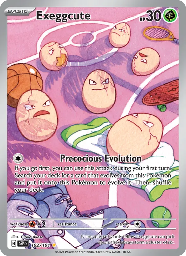 Exeggcute 192 — Surging Sparks 192, Holofoil finish