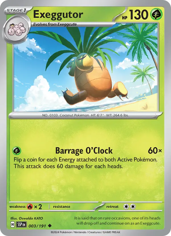 Exeggutor 3 card from Surging Sparks
