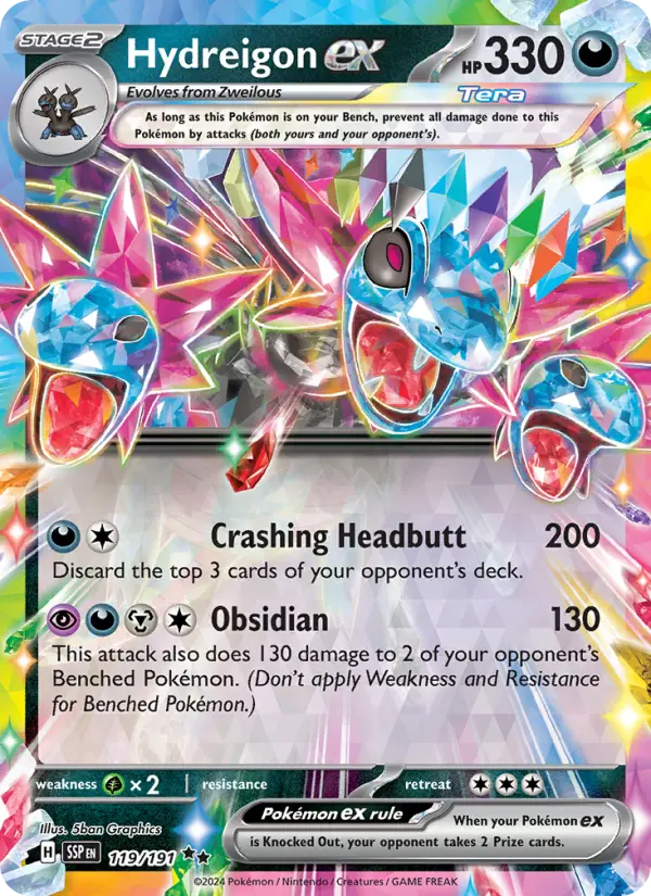 Hydreigon ex 119 — Surging Sparks 119, Holofoil finish
