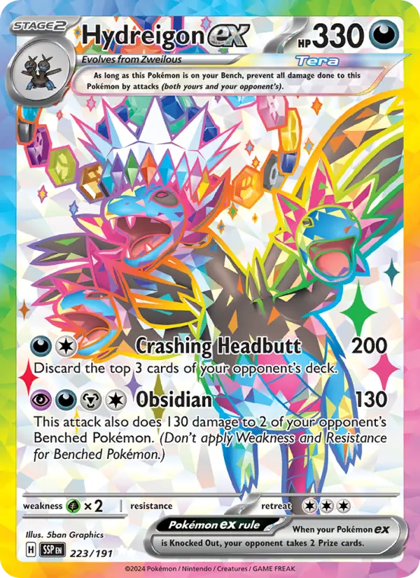 Hydreigon ex 223 card from Surging Sparks