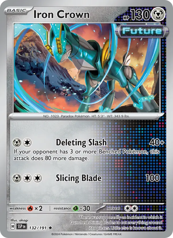 Iron Crown 132 card from Surging Sparks