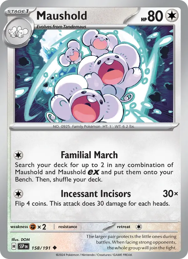 Maushold 158 card from Surging Sparks