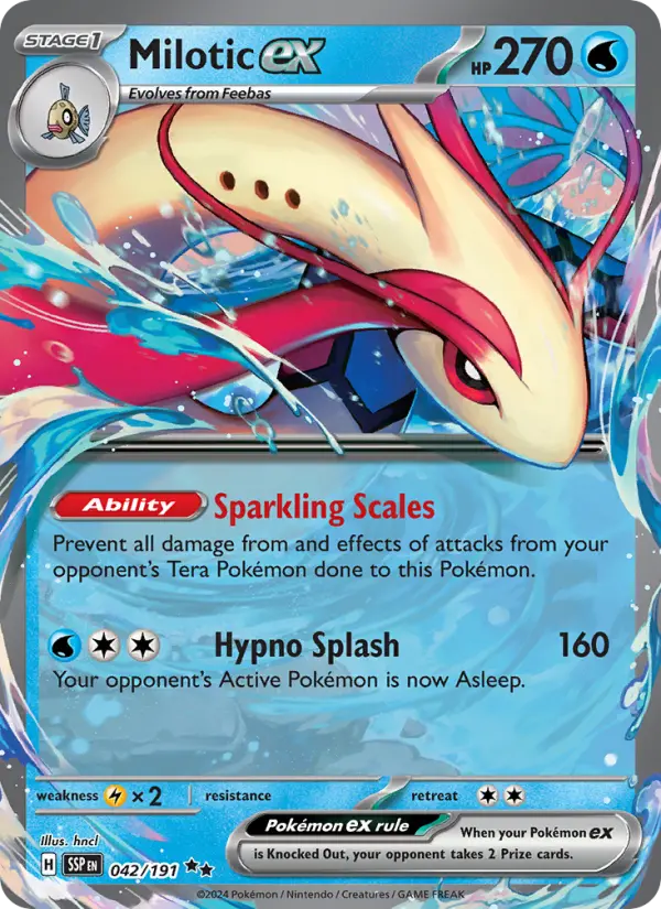 Milotic ex 42 — Surging Sparks 42, Holofoil finish