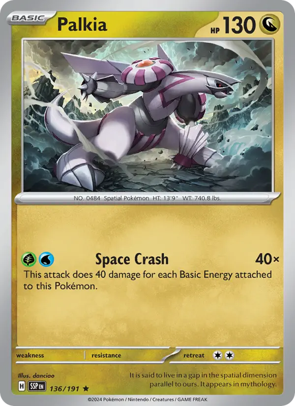 Palkia 136 card from Surging Sparks