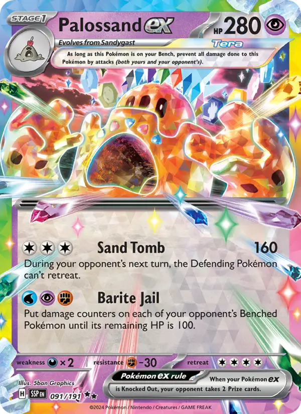 Palossand ex 91 — Surging Sparks 91, Holofoil finish