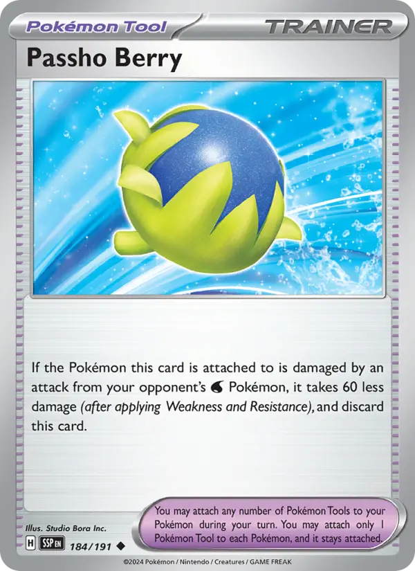 Passho Berry 184 card from Surging Sparks