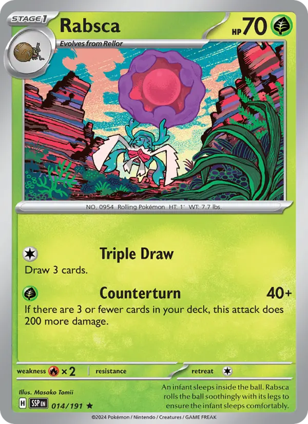 Rabsca 14 card from Surging Sparks