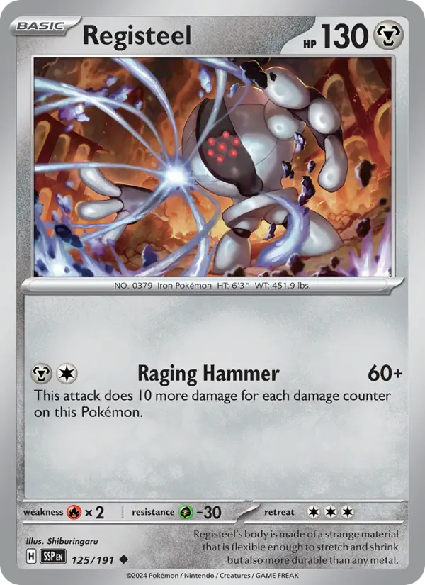 Registeel 125 — Surging Sparks 125, Normal finish