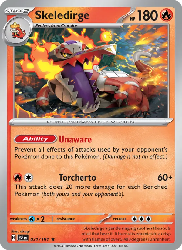 Skeledirge 31 — Surging Sparks 31, Holofoil finish
