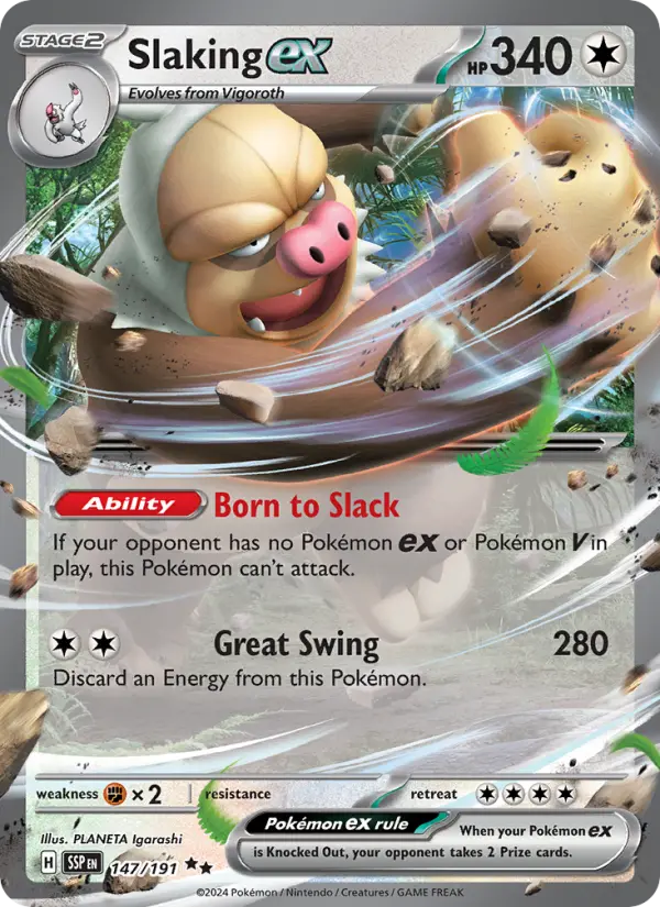 Slaking ex 147 — Surging Sparks 147, Holofoil finish