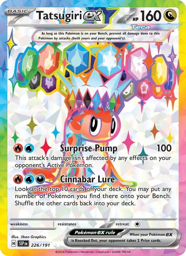 Tatsugiri ex 226 — Surging Sparks 226, Holofoil finish