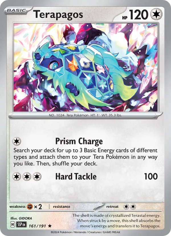 Terapagos 161 — Surging Sparks 161, Holofoil finish