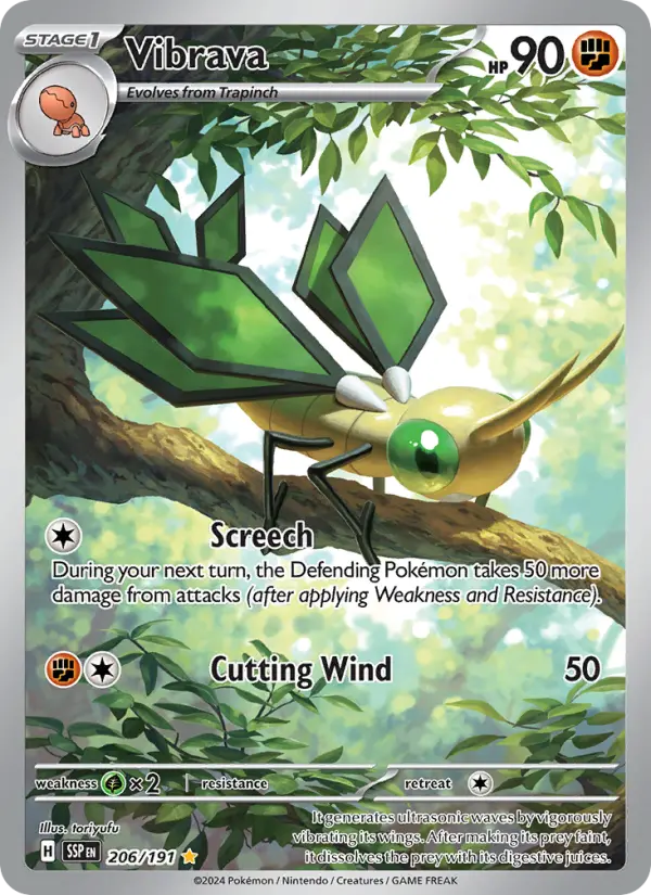 Vibrava 206 card from Surging Sparks