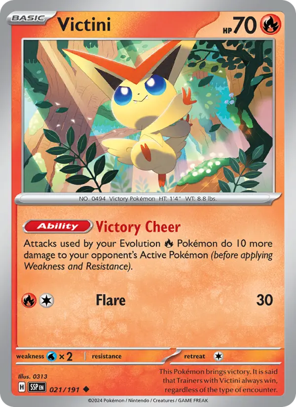Victini 21 card from Surging Sparks