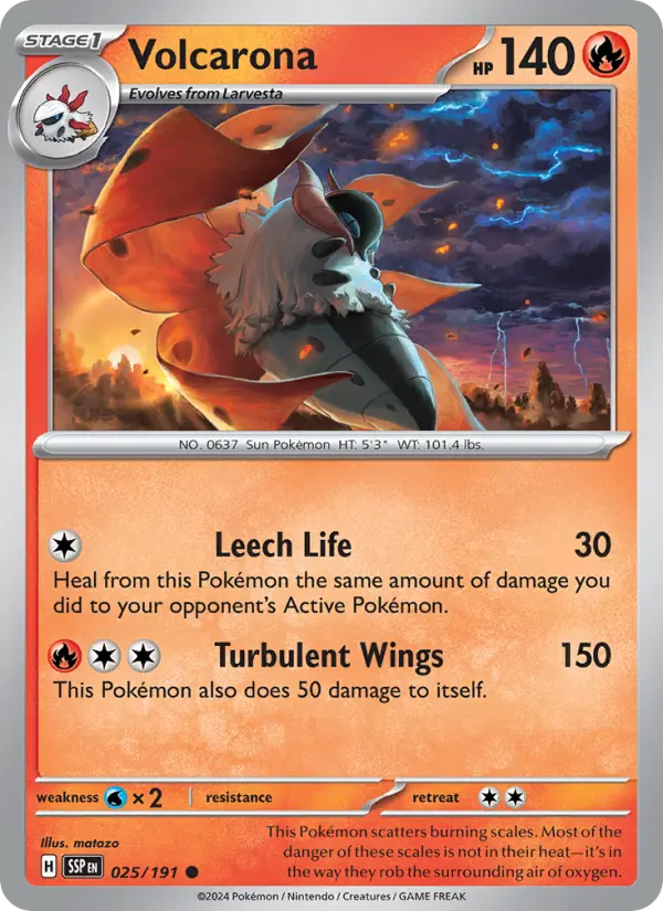 Volcarona 25 card from Surging Sparks