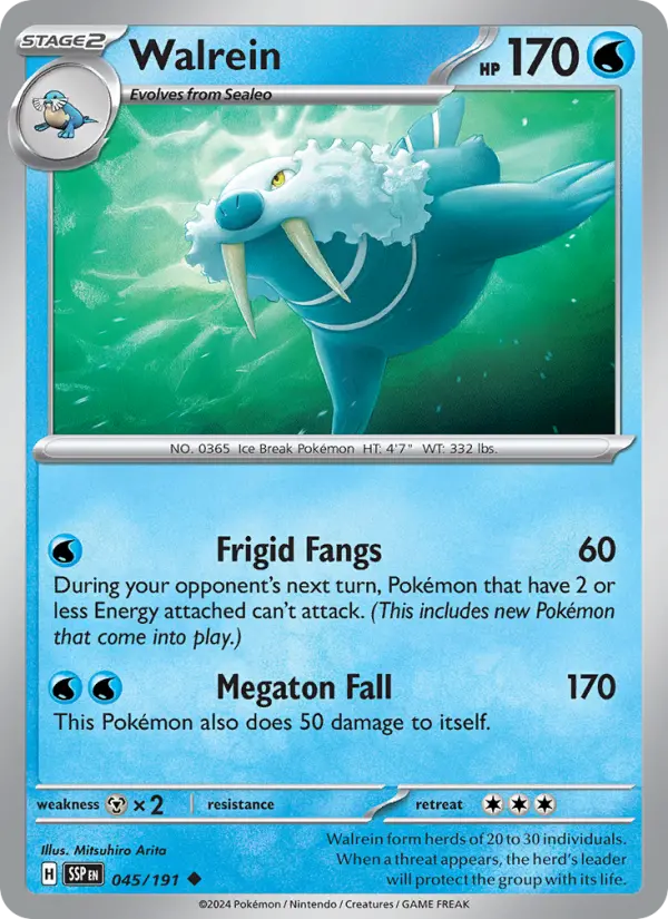 Walrein 45 card from Surging Sparks