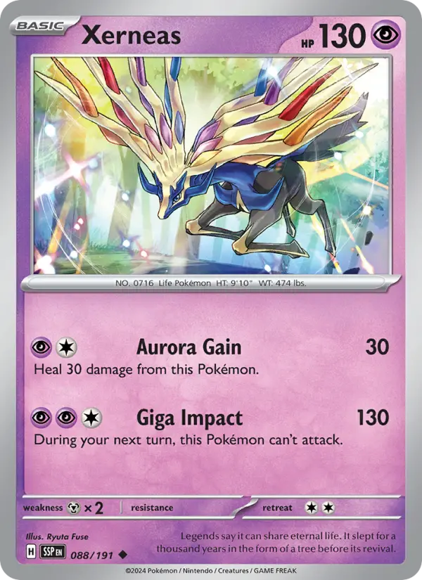 Xerneas 88 card from Surging Sparks