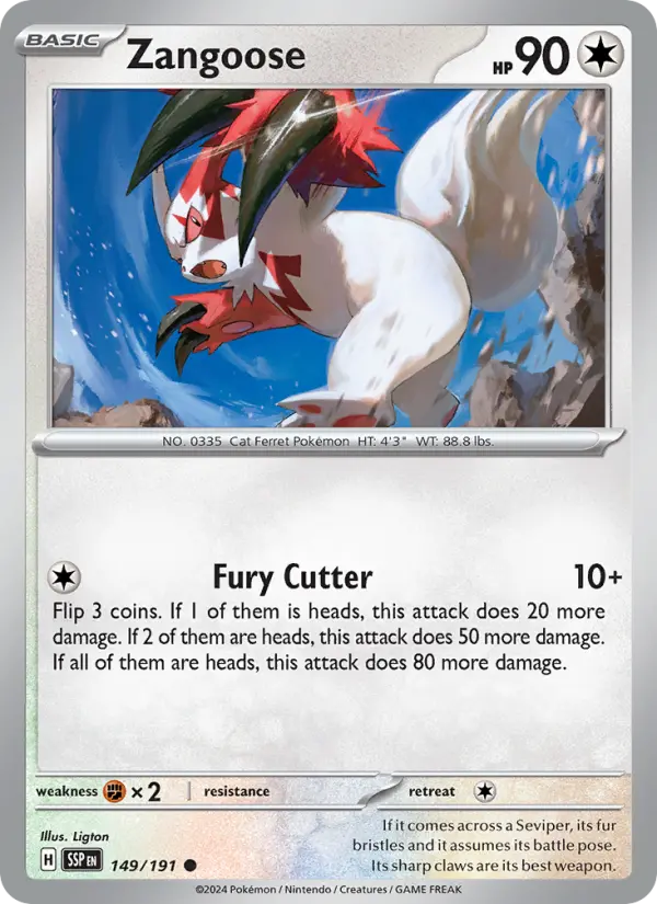 Zangoose 149 — Surging Sparks 149, Normal finish