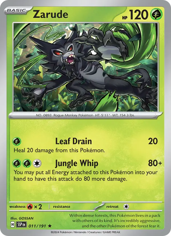 Zarude 11 card from Surging Sparks