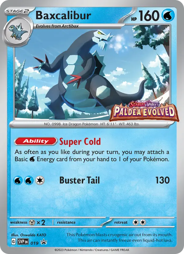 Baxcalibur 19 card from Scarlet & Violet Black Star Promos