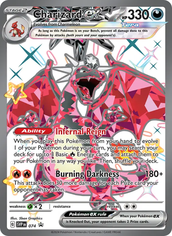 Charizard ex 74 card from Scarlet & Violet Black Star Promos