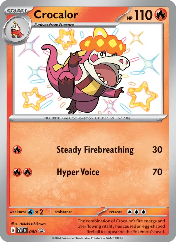 Crocalor 80 — Scarlet & Violet Black Star Promos 80, Holofoil finish
