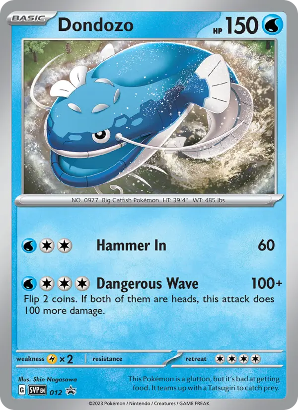Dondozo 12 card from Scarlet & Violet Black Star Promos
