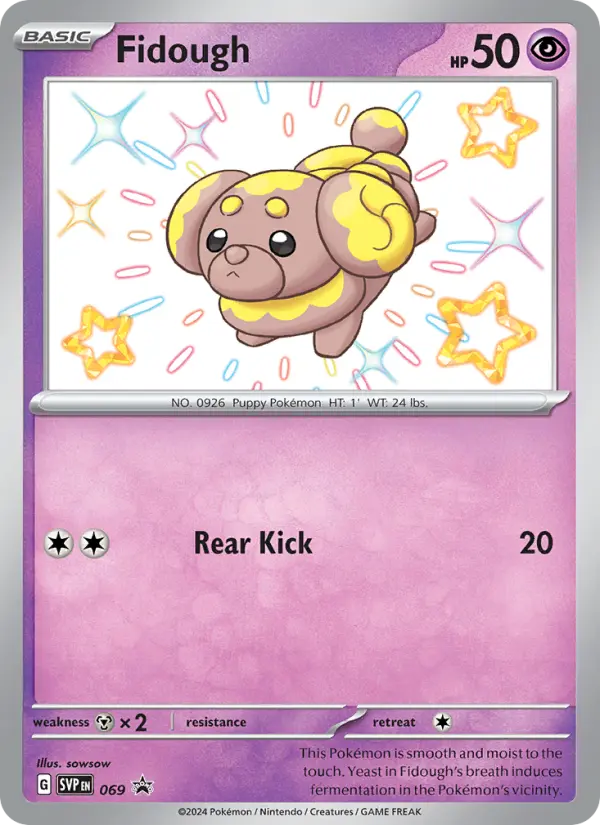 Fidough 69 card from Scarlet & Violet Black Star Promos