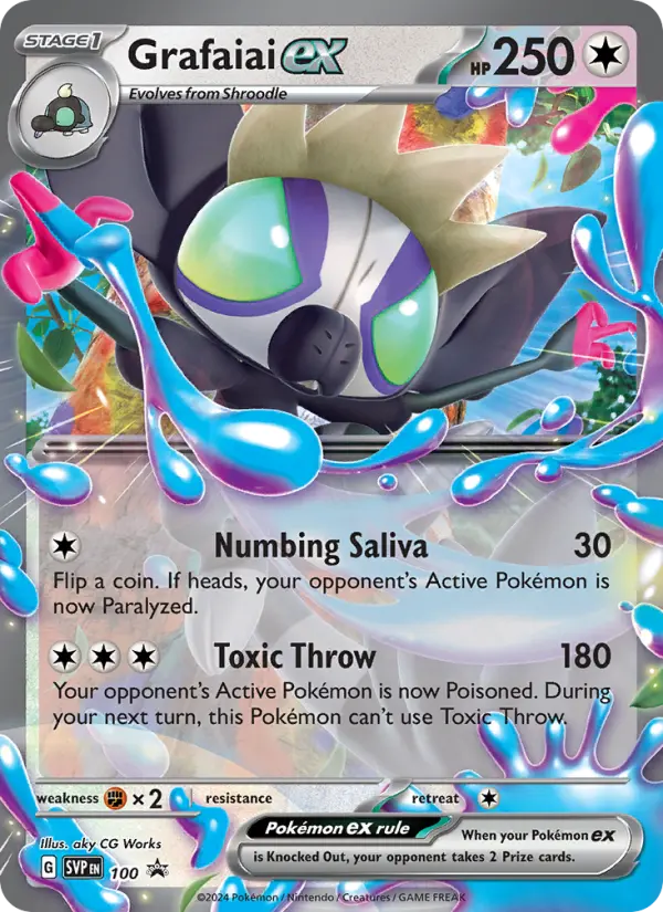 Grafaiai ex 100 card from Scarlet & Violet Black Star Promos