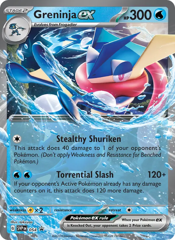 Greninja ex 54 — Scarlet & Violet Black Star Promos 54, Holofoil finish