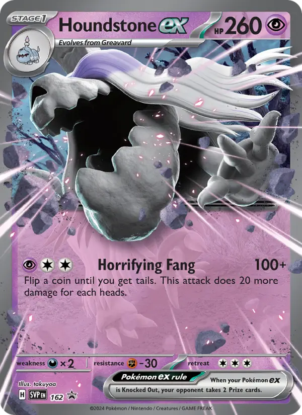Houndstone ex 162 — Scarlet & Violet Black Star Promos 162, Holofoil finish