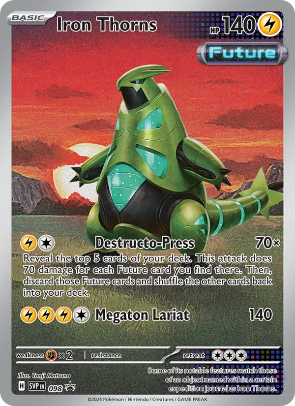 Iron Thorns 98 card from Scarlet & Violet Black Star Promos