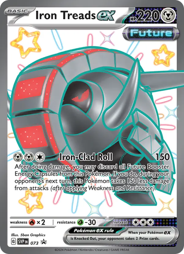 Iron Treads ex 73 card from Scarlet & Violet Black Star Promos