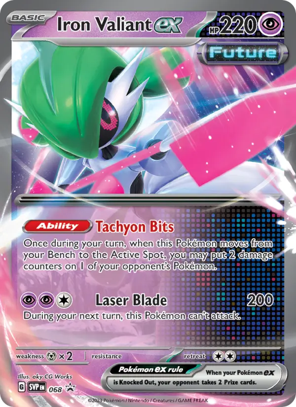 Iron Valiant ex 68 — Scarlet & Violet Black Star Promos 68, Holofoil finish