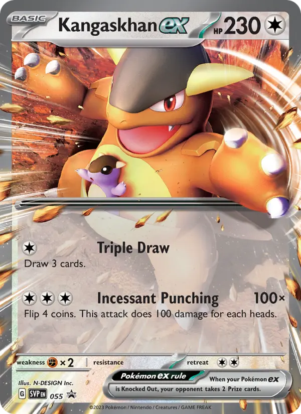 Kangaskhan ex 55 card from Scarlet & Violet Black Star Promos