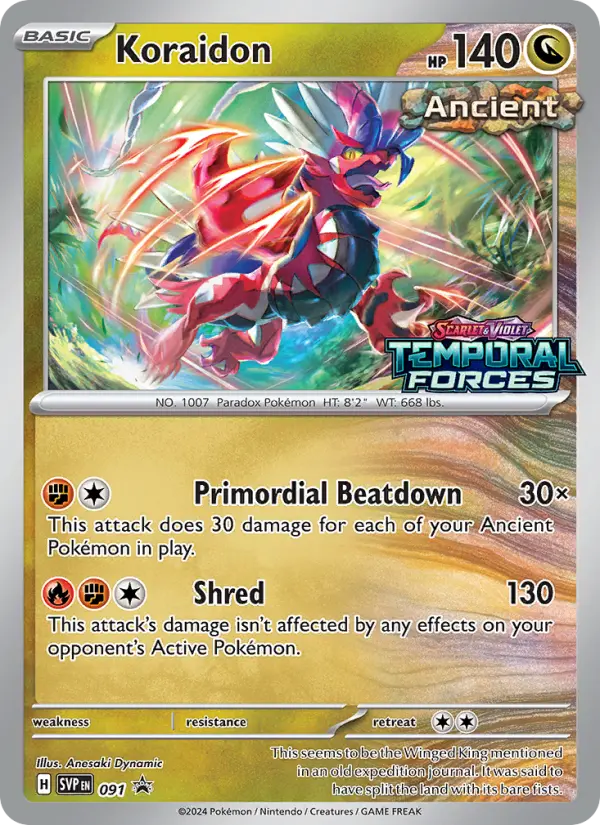 Koraidon 91 — Scarlet & Violet Black Star Promos 91, Holofoil finish