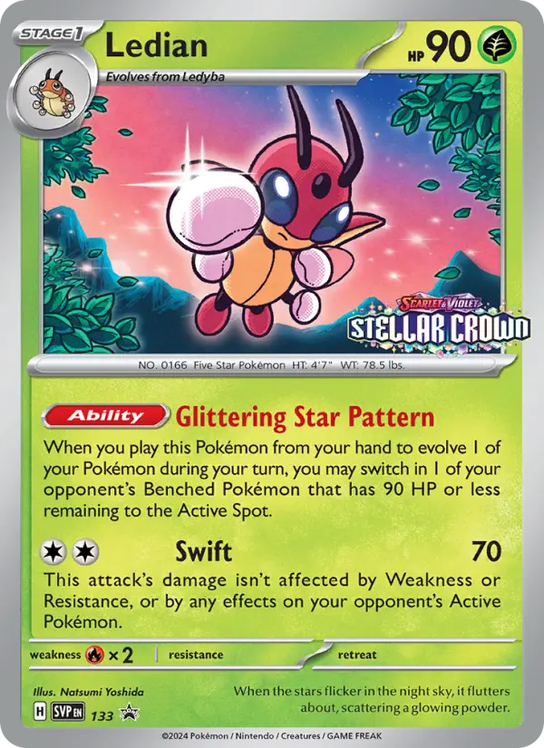 Ledian 133 — Scarlet & Violet Black Star Promos 133, Reverse Holofoil finish