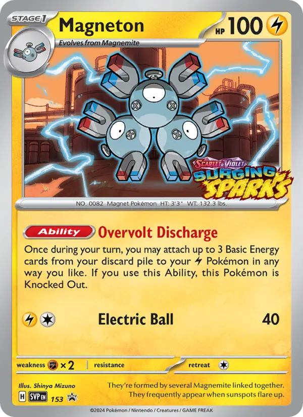 Magneton 153 — Scarlet & Violet Black Star Promos 153, Holofoil finish