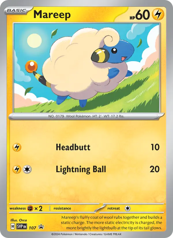 Mareep 107 — Scarlet & Violet Black Star Promos 107, Normal finish