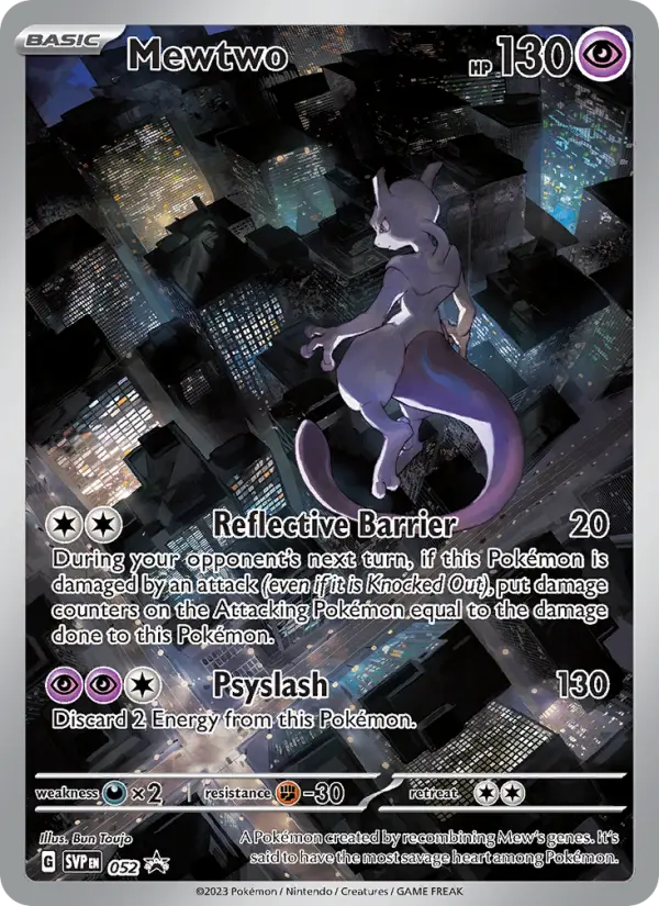 Mewtwo 52 — Scarlet & Violet Black Star Promos 52, Holofoil finish