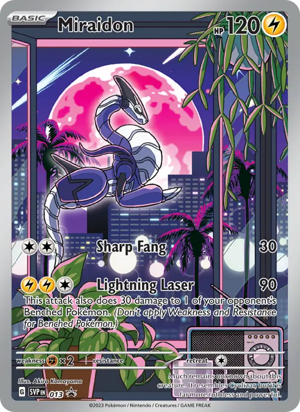Miraidon 13 card from Scarlet & Violet Black Star Promos