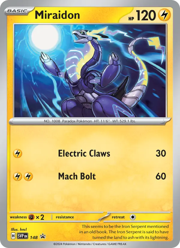 Miraidon 148 — Scarlet & Violet Black Star Promos 148, Normal finish