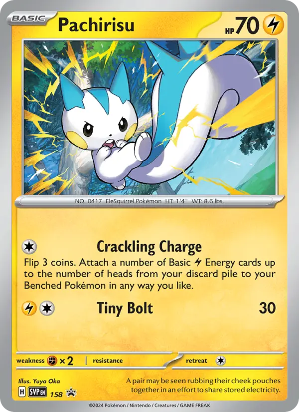 Pachirisu 158 — Scarlet & Violet Black Star Promos 158, Holofoil finish