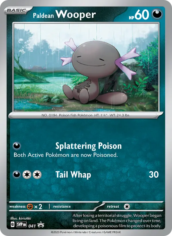 Paldean Wooper 41 — Scarlet & Violet Black Star Promos 41, Holofoil finish
