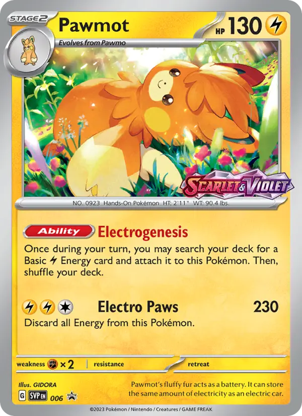 Pawmot 6 — Scarlet & Violet Black Star Promos 6, Holofoil finish