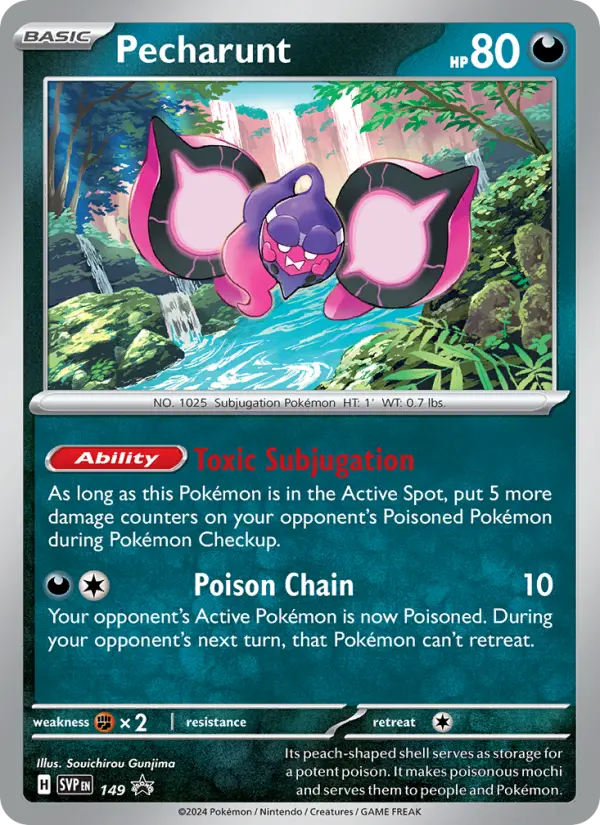 Pecharunt 149 — Scarlet & Violet Black Star Promos 149, Holofoil finish