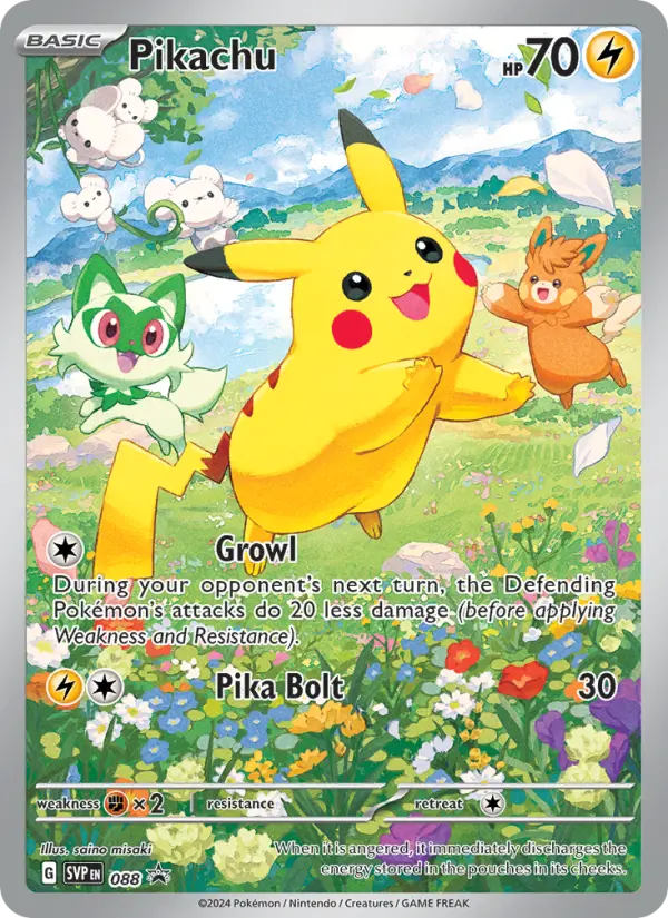 Pikachu 88 — Scarlet & Violet Black Star Promos 88, Holofoil finish